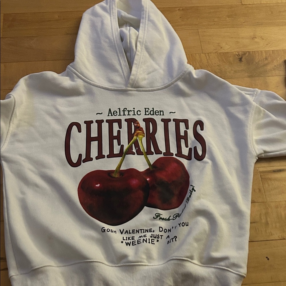 Aelfric Eden Cream Cherry Graphic Hoodie